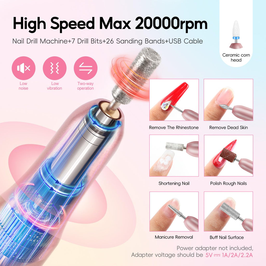 COSCELIA Acrylic Nail Kit for Beginners — All-in-One Gel Polish, Acrylic Powder, Drill & UV Light