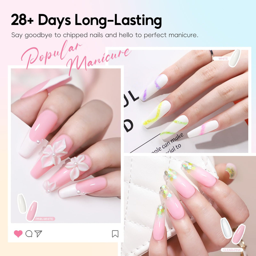 COSCELIA Acrylic Nail Kit for Beginners — All-in-One Gel Polish, Acrylic Powder, Drill & UV Light