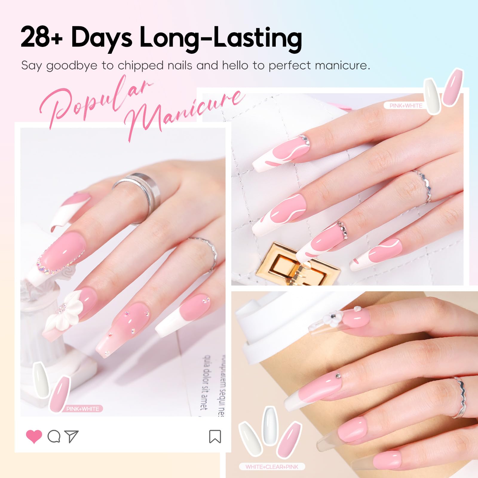 COSCELIA Acrylic Nail Kit for Beginners — All-in-One Gel Polish, Acrylic Powder, Drill & UV Light