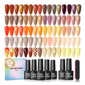 COSCELIA 25 PCS Nude Brown Gel Nail Polish Set – 20 Colors + 5 Top & Base Coats, DIY Manicure Starter Kit