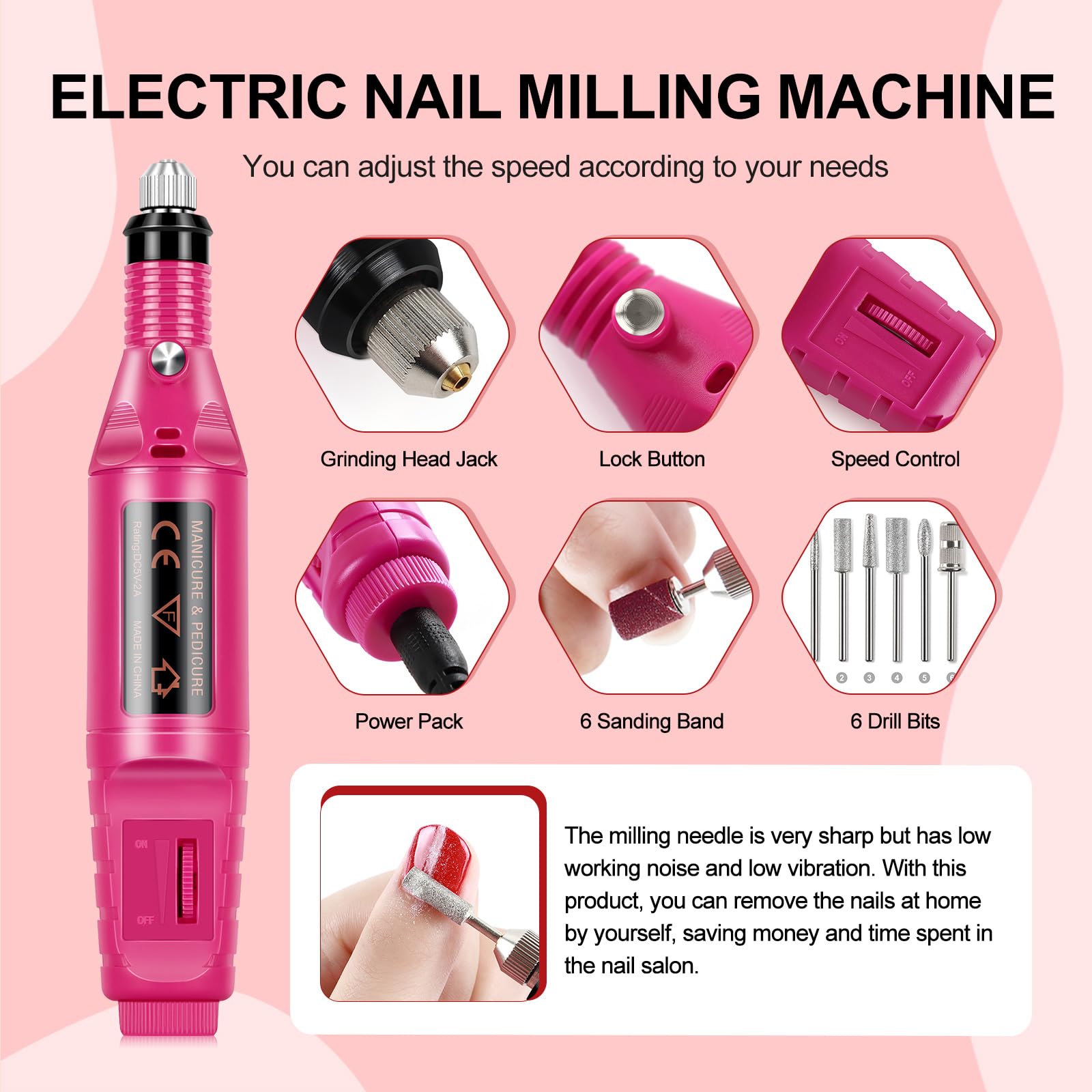 COSCELIA 53-Piece Gel Nail Polish Kit with UV Light & Drill – 35 Colors, Top & Base Coats