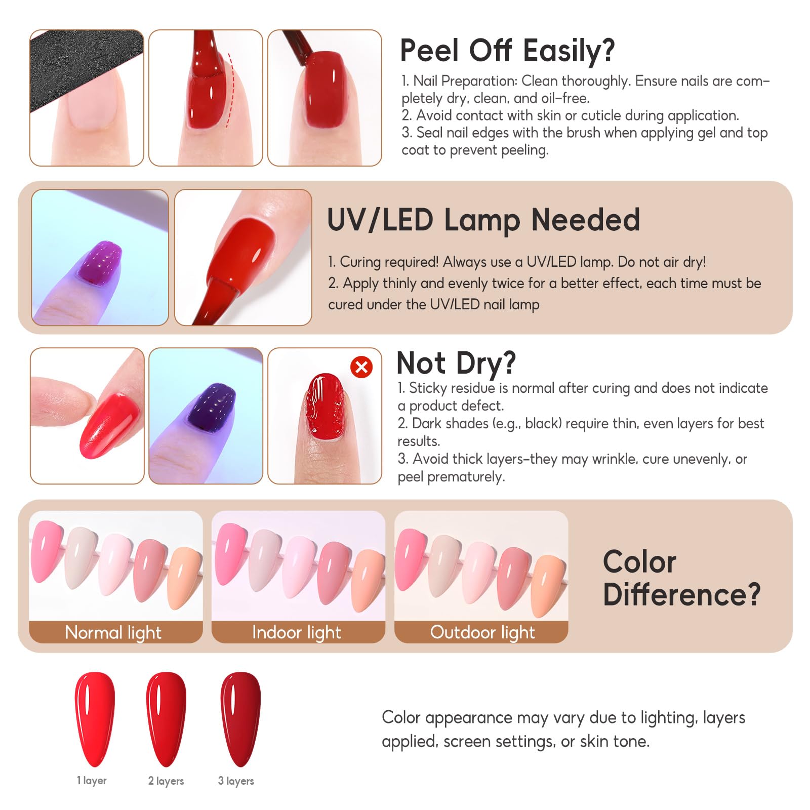 COSCELIA 25 PCS Nude Brown Gel Nail Polish Set – 20 Colors + 5 Top & Base Coats, DIY Manicure Starter Kit