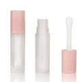 COSIDEA 24pcs 5ml Empty Lip Gloss Tubes with Stopper and Big Brush – Frosted Bottle, Pink Cap