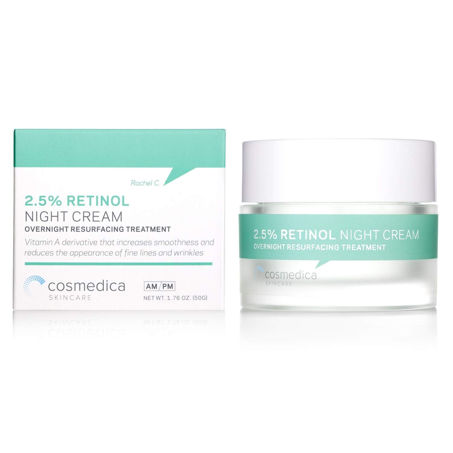 Cosmedica Skincare Retinol Night Cream – Vitamin A & Hyaluronic Acid, Daily Moisturizer (1.7oz)