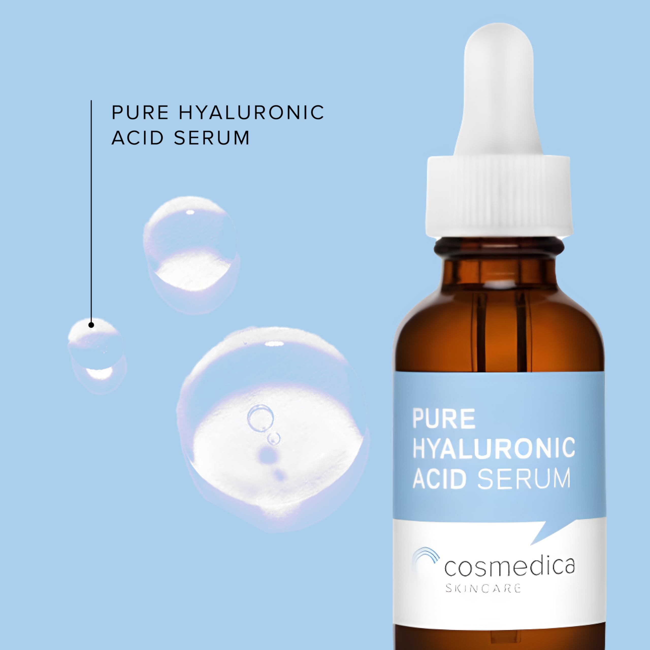 Cosmedica Skincare Facial Serum Trio – Vitamin C, Retinol 2.5%, Hyaluronic Acid