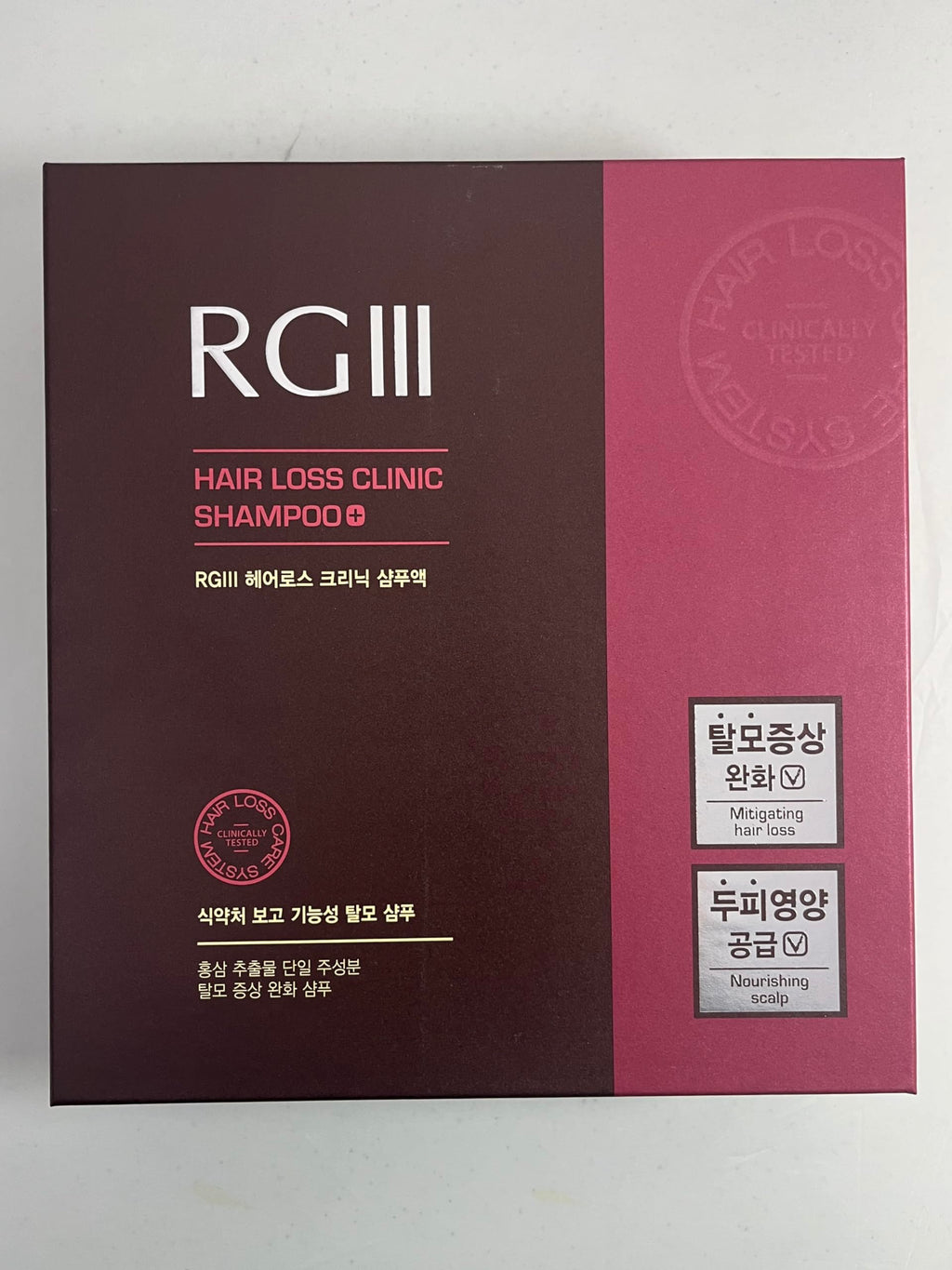 COSMOCOS RGIII Hair Regeneration Shampoo 3pc Set – Purified Red Ginseng Saponin (1000 ppm)