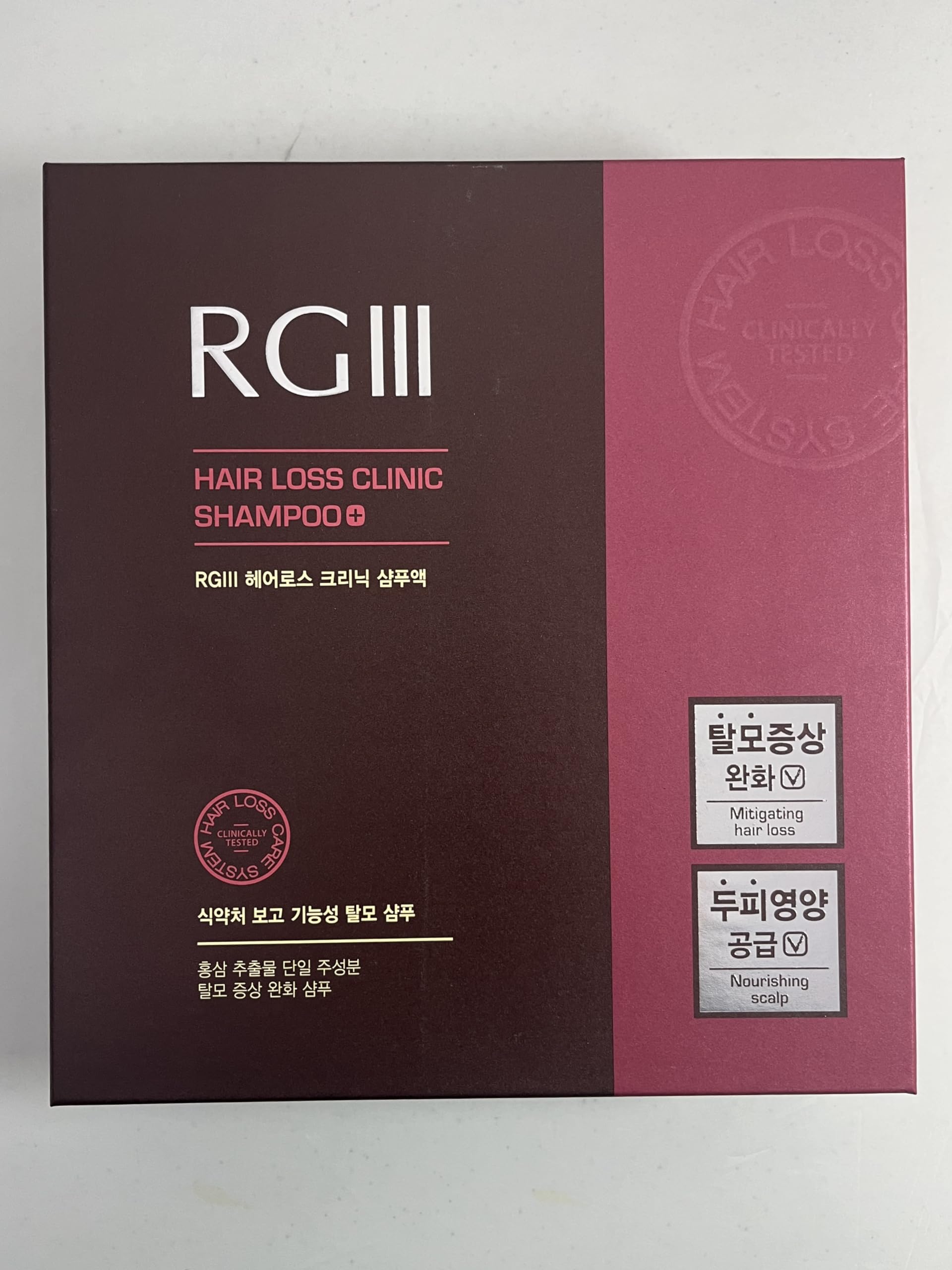 COSMOCOS RGIII Hair Regeneration Shampoo 3pc Set – Purified Red Ginseng Saponin (1000 ppm)