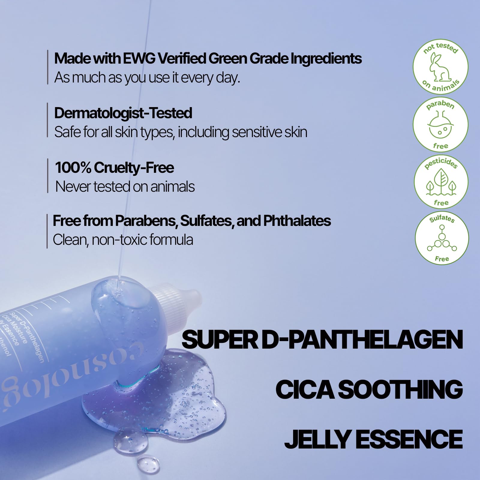 COSNOLOGY+ 150ml Hydrating & Soothing Essence with Hyaluronic Acid, Marine Collagen & Dexpanthenol | K-Beauty Skincare
