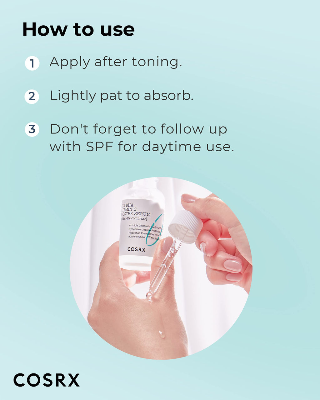 COSRX AHA BHA Vitamin C Booster Serum – 30ml | Niacinamide, Hydration, Gentle Exfoliation