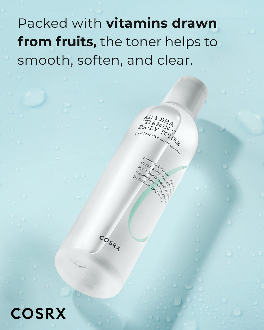 COSRX ABC Daily Toner - AHA BHA Vitamin C Exfoliating Toner for Bright, Clear Skin (280ml)