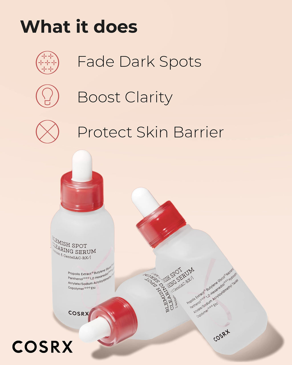 COSRX AC Collection Blemish Spot Clearing Serum – Centella, Niacinamide, EGF, 40ml