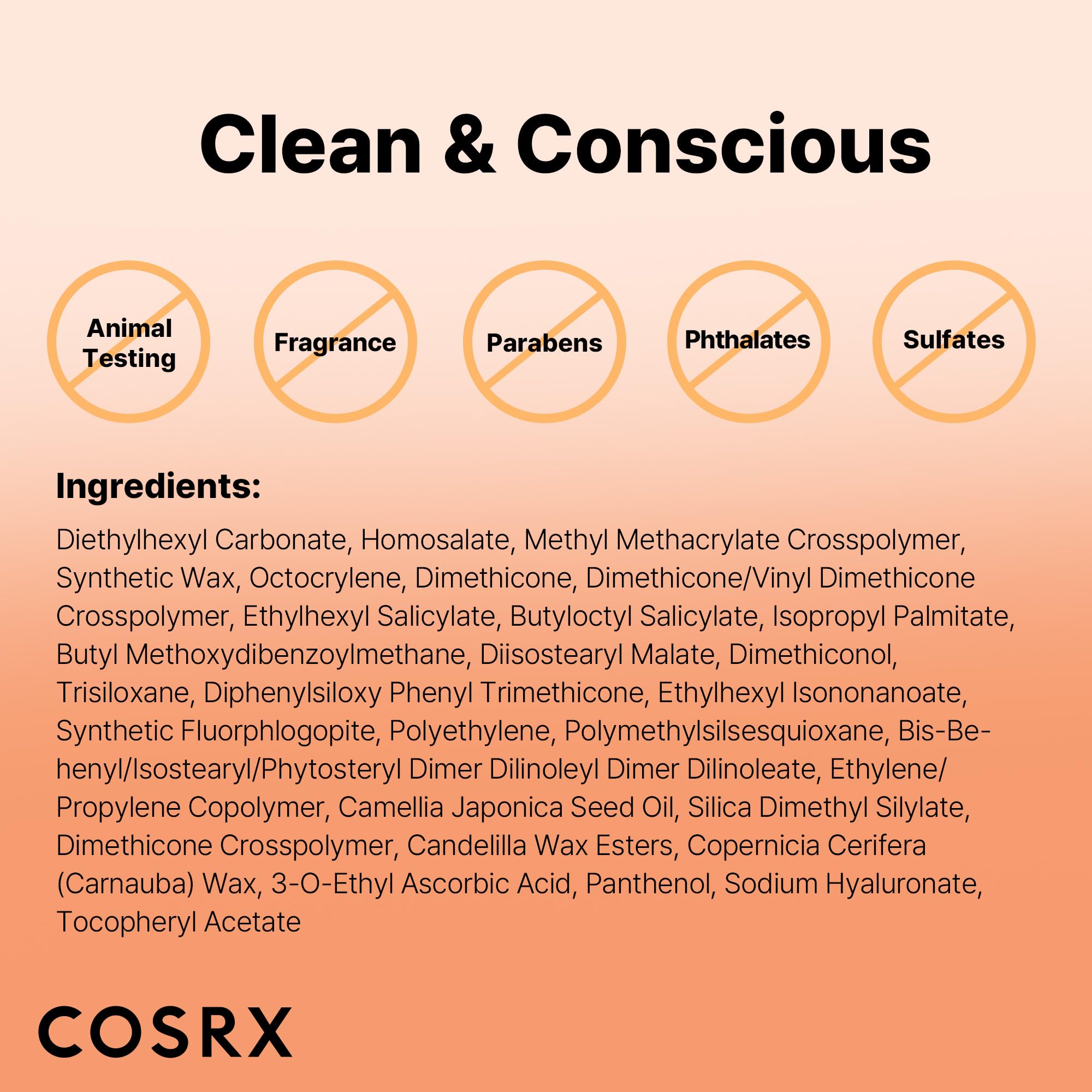 COSRX Airy-Light Clear Sunscreen Stick SPF 50 | Matte Finish, Vitamin E & C, 0.67 oz (19 g)
