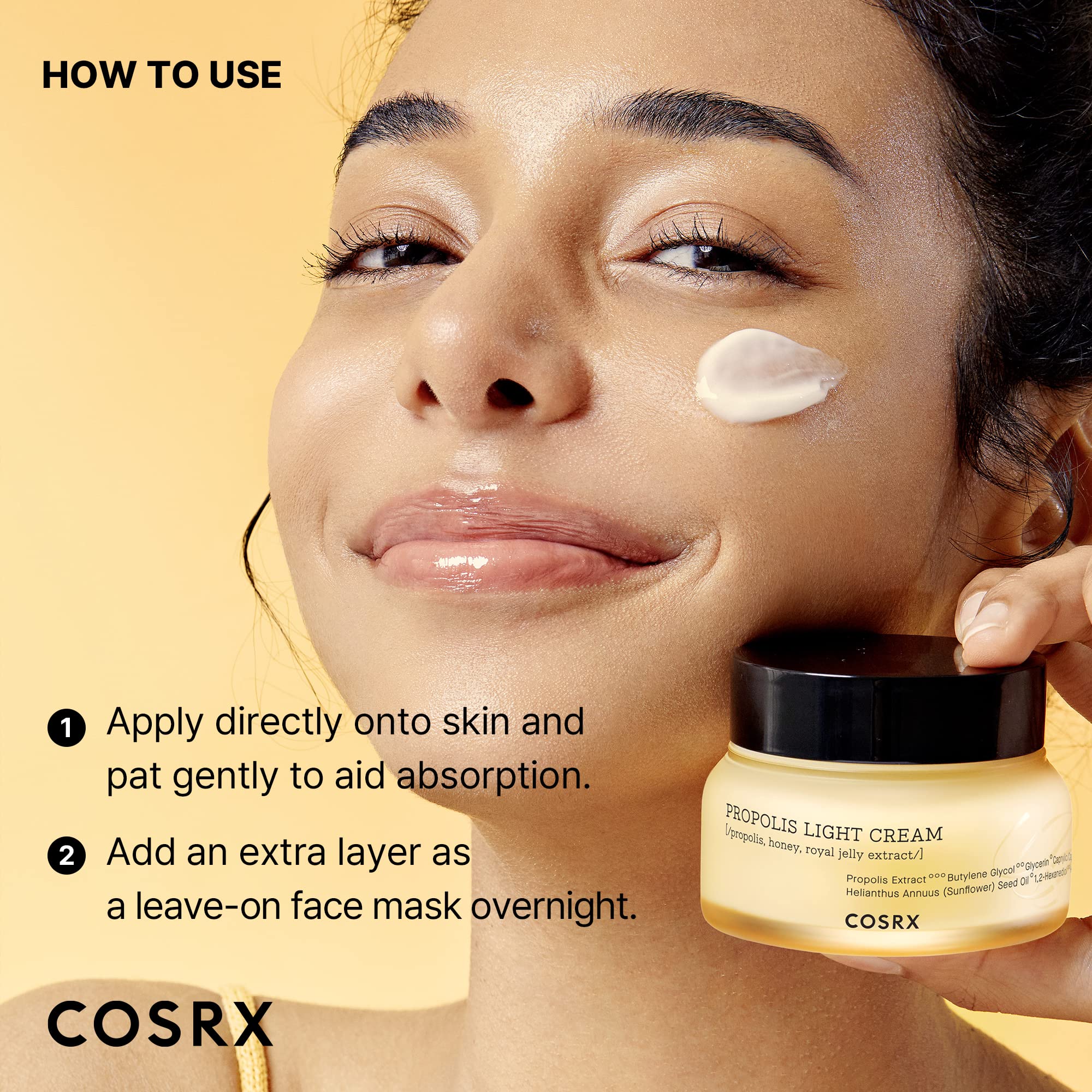 COSRX Full Fit Propolis Light Cream – 64.5% Propolis, Hydrating Day & Night Moisturizer