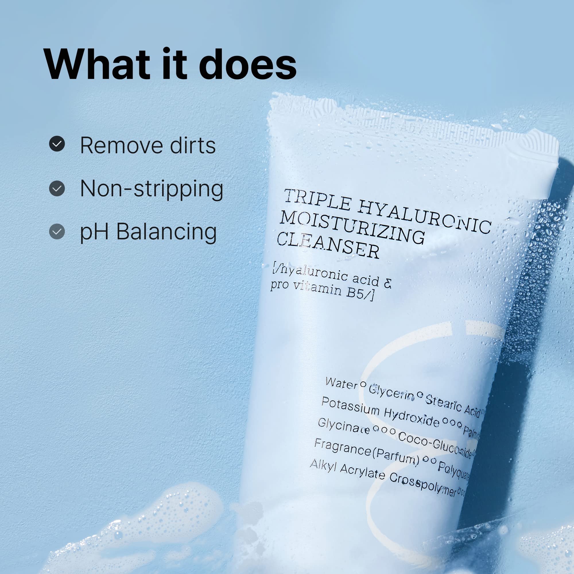 COSRX Hydrium Triple Hyaluronic Moisturizing Cleanser - Daily Hydration & Gentle Cleansing (150 ml)