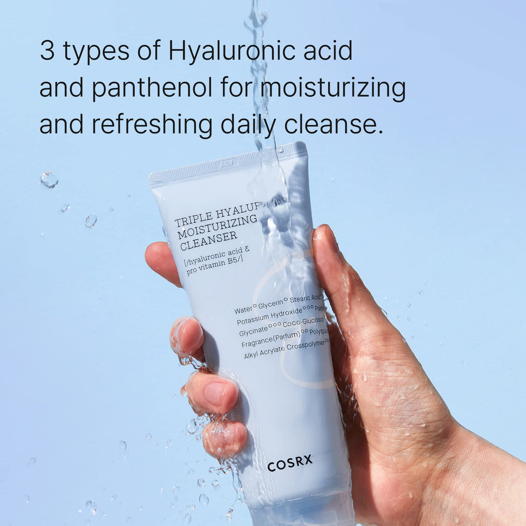 COSRX Hydrium Triple Hyaluronic Moisturizing Cleanser - Daily Hydration & Gentle Cleansing (150 ml)