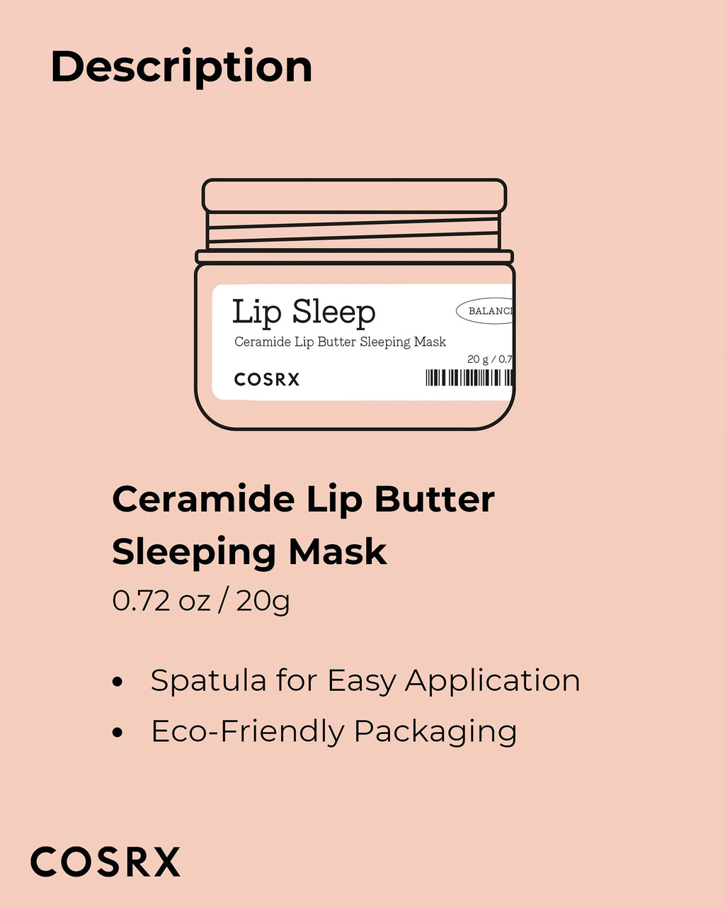 COSRX Lip Care Balm – Overnight Lip Moisturizer with Ceramide and Shea Butter