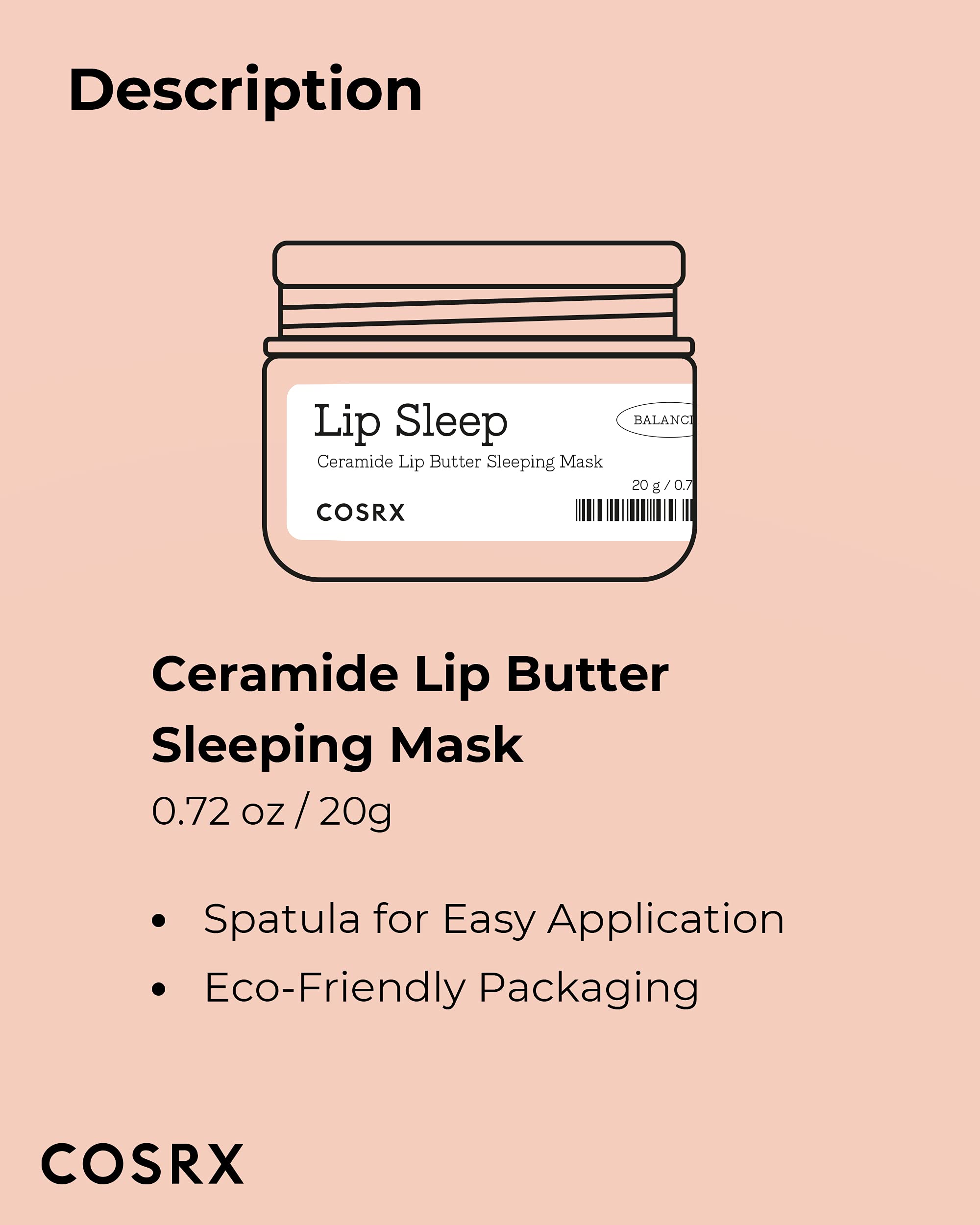 COSRX Lip Care Balm – Overnight Lip Moisturizer with Ceramide and Shea Butter
