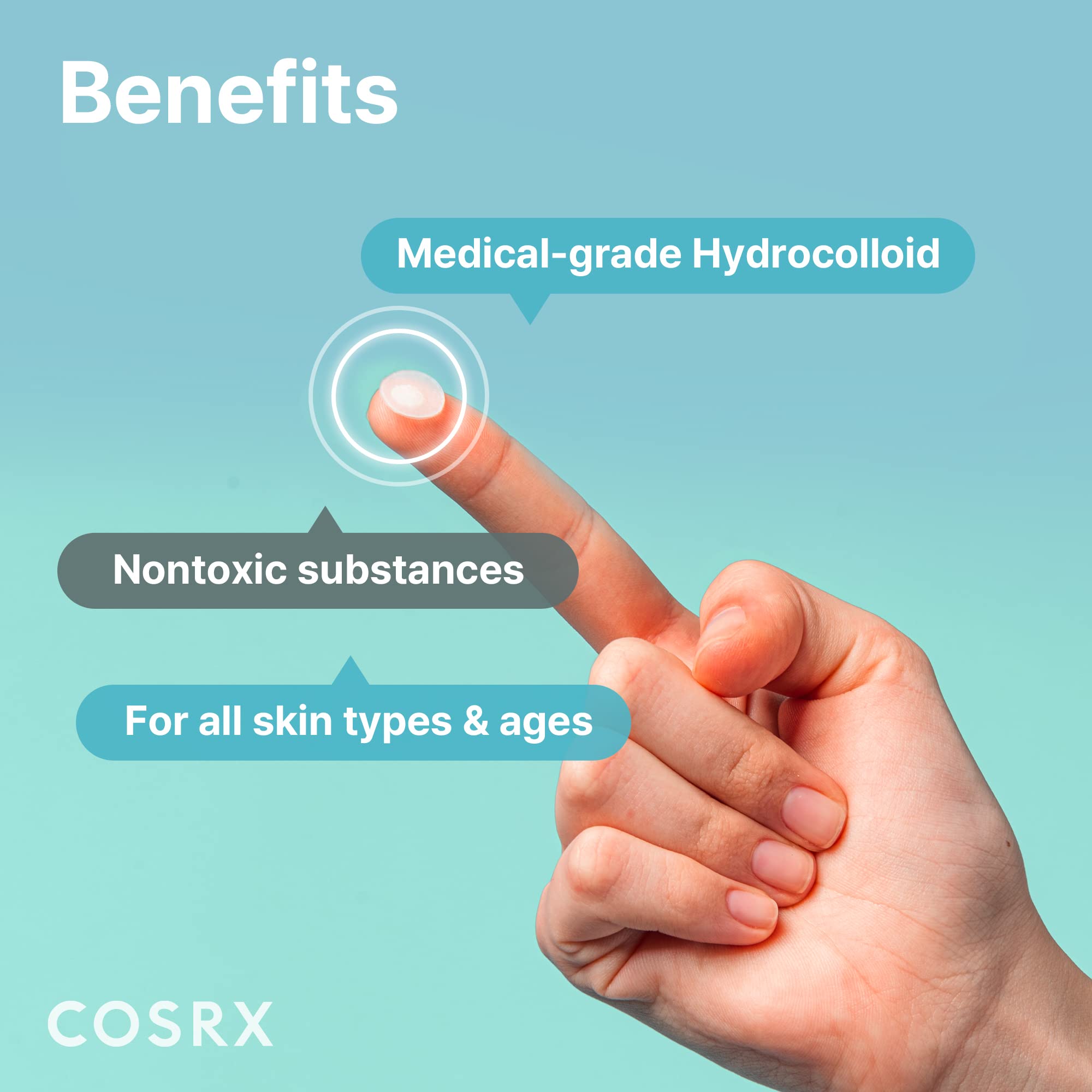 COSRX Acne Pimple Patch Original – 3 Sizes, Hydrocolloid Zits Cover (120 Count, Pack of 5)