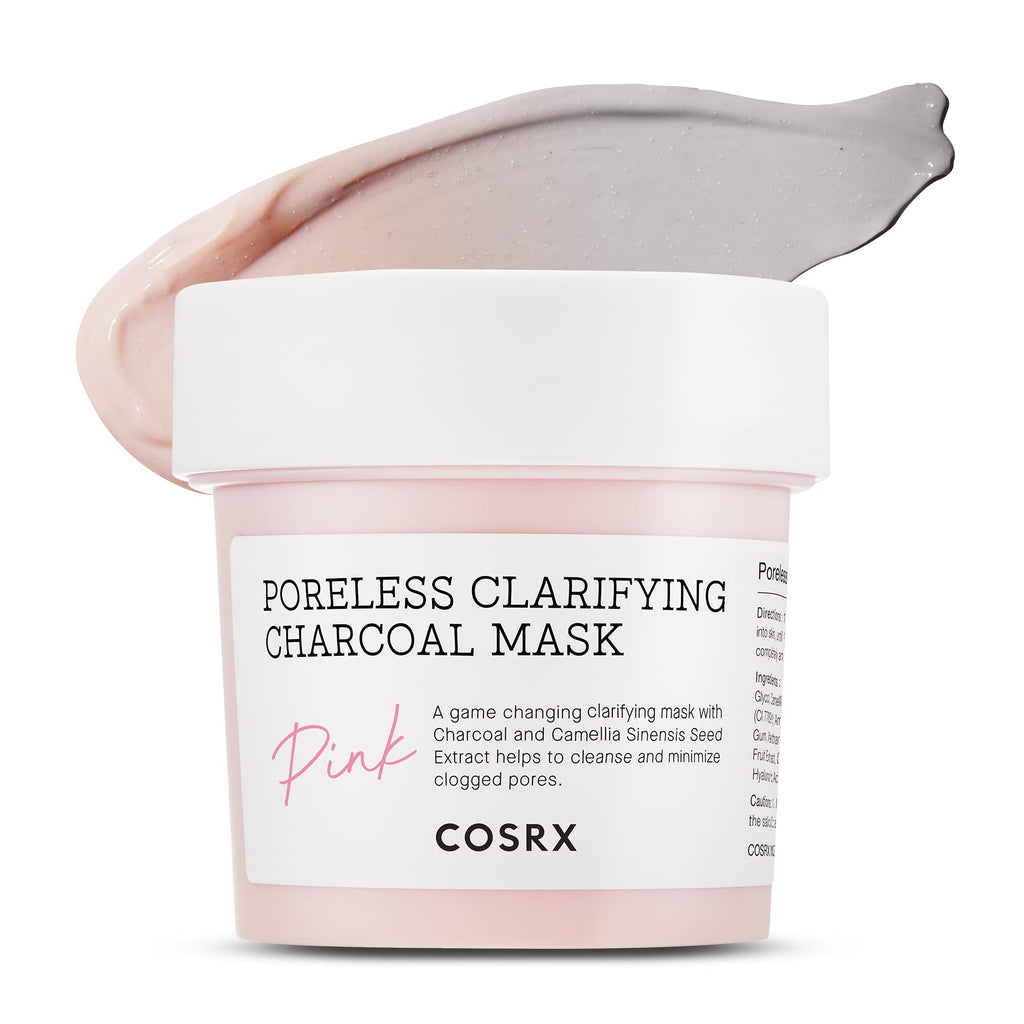 COSRX Pink Pore Clarifying Charcoal Mask – 3.8 fl oz / 110 g | Pore Refining & Color-Changing