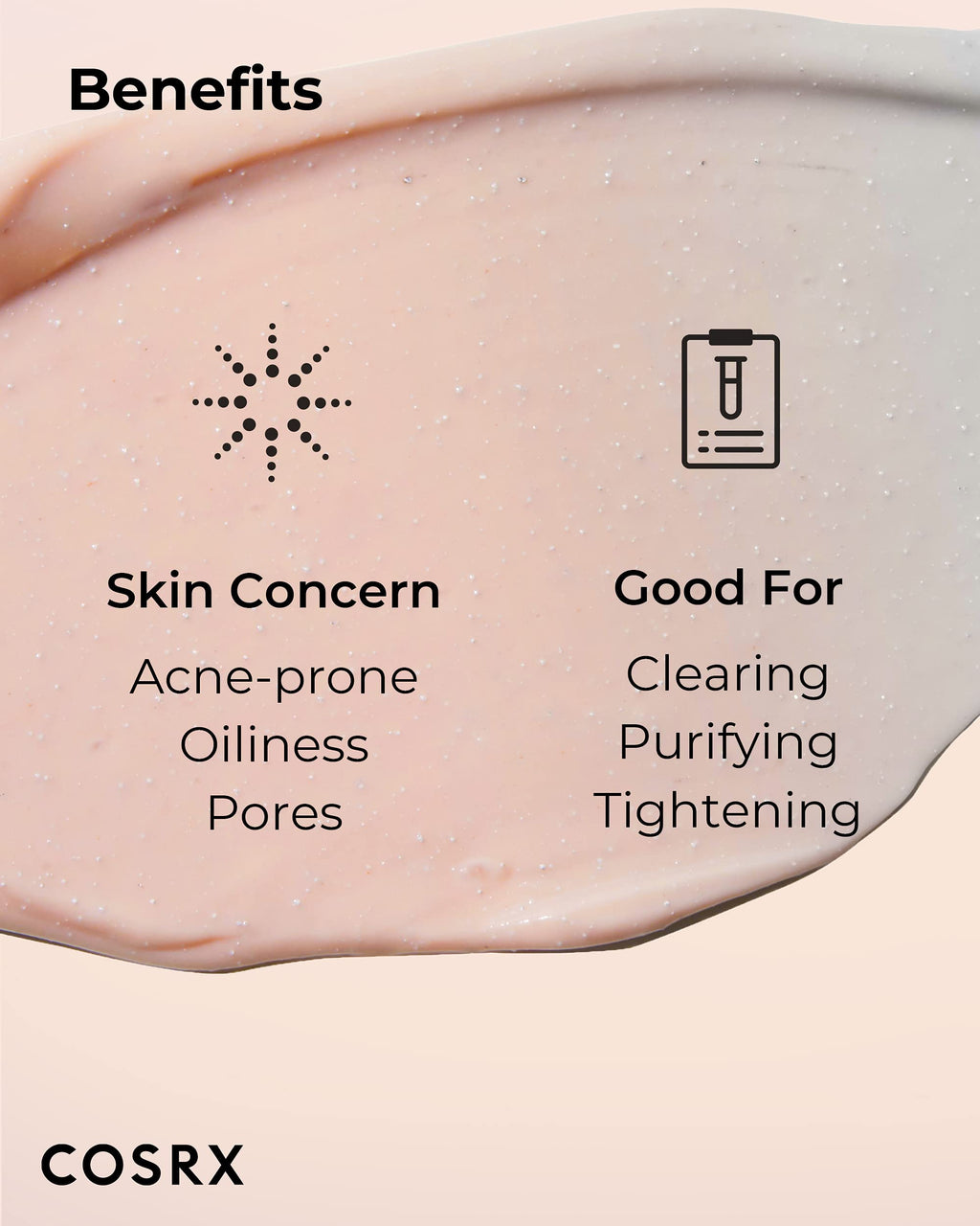 COSRX Pink Pore Clarifying Charcoal Mask – 3.8 fl oz / 110 g | Pore Refining & Color-Changing
