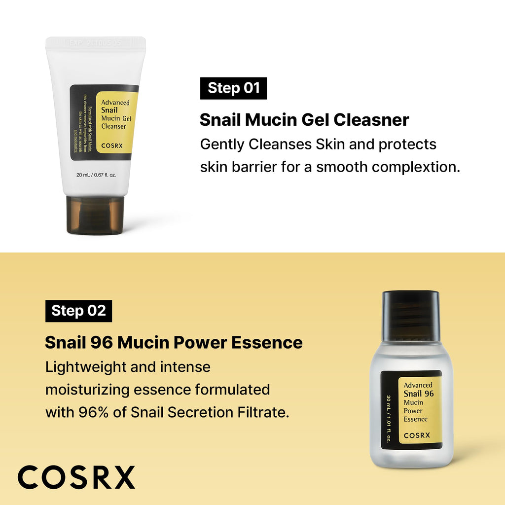 COSRX All About Snail Mucin Travel Set – 4-Piece Skincare Kit