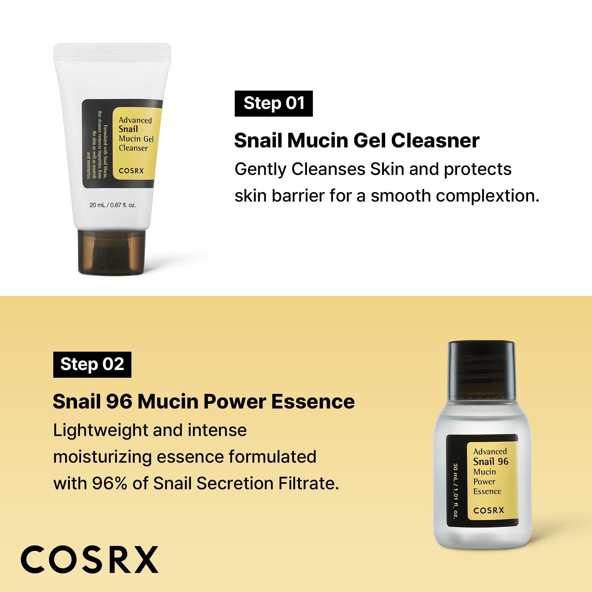 COSRX All About Snail Mucin Travel Set – 4-Piece Skincare Kit