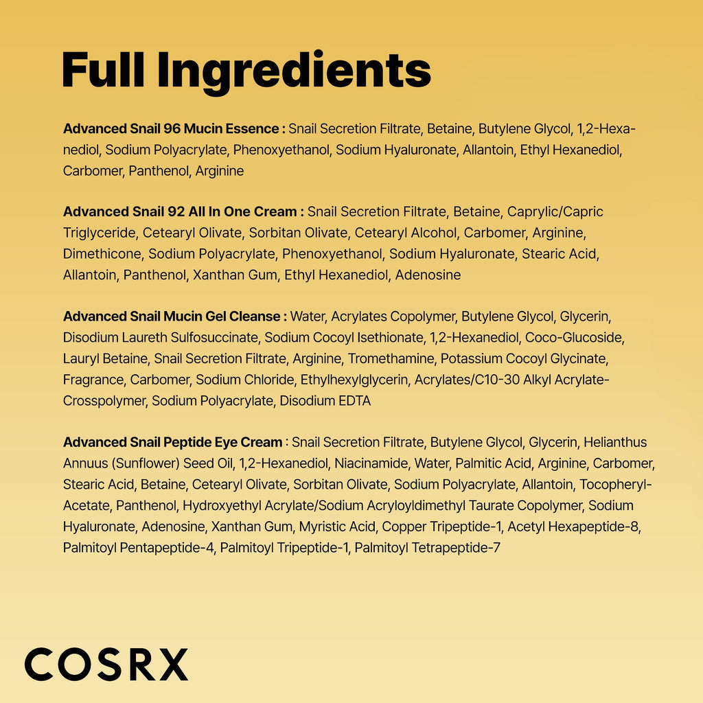 COSRX All About Snail Mucin Travel Set – 4-Piece Skincare Kit
