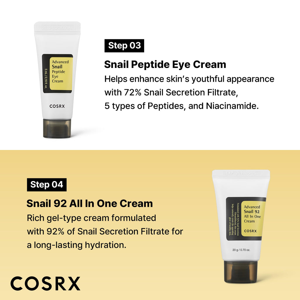 COSRX All About Snail Mucin Travel Set – 4-Piece Skincare Kit