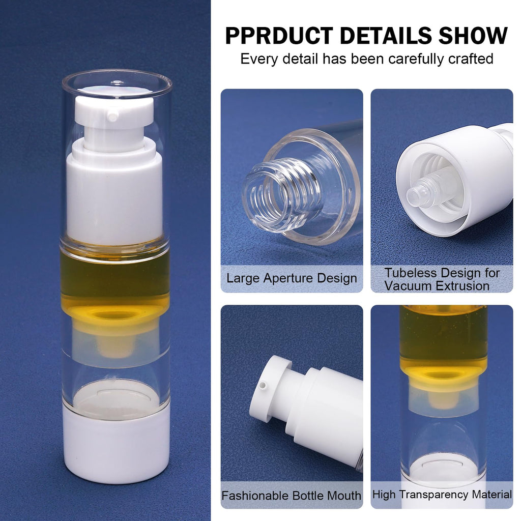 Cosywell Airless Pump Bottles 8 Pack 1oz/30ml Travel Containers