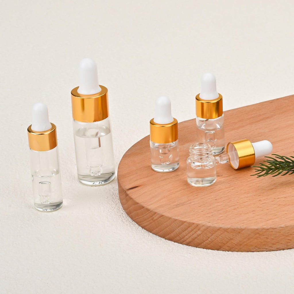 COTOM 100-Pack Mini Dropper Bottles 10ml – Travel-Ready Clear Glass for Oils, Perfume & DIY Blends