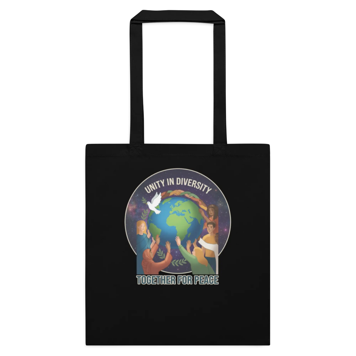 Unity in Diversity Cotton color tote bag