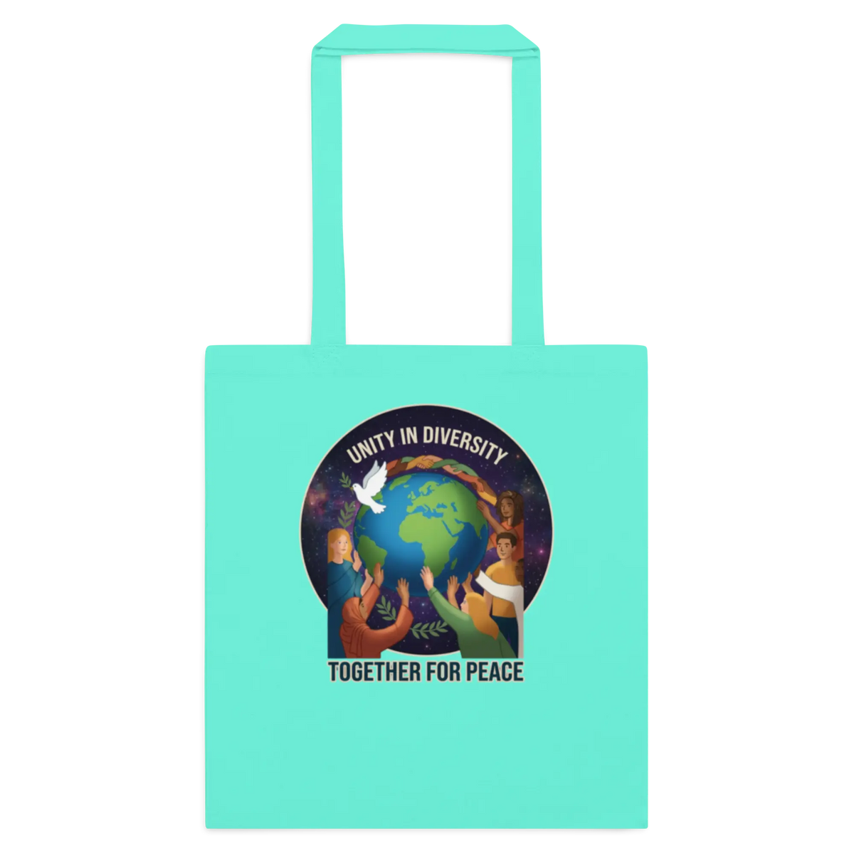Unity in Diversity Cotton color tote bag