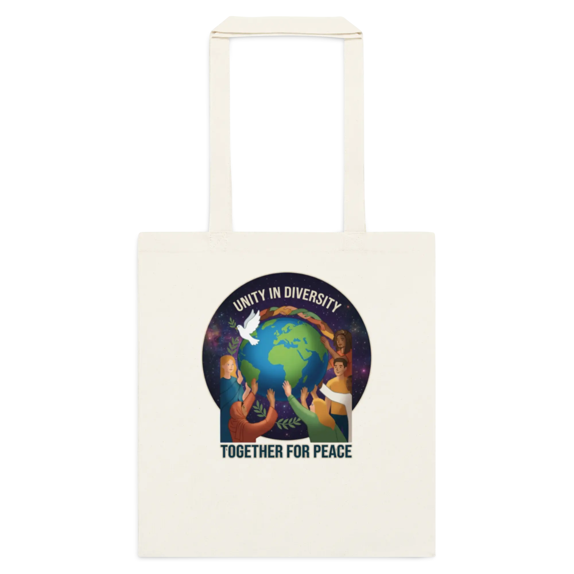 Unity in Diversity Cotton color tote bag