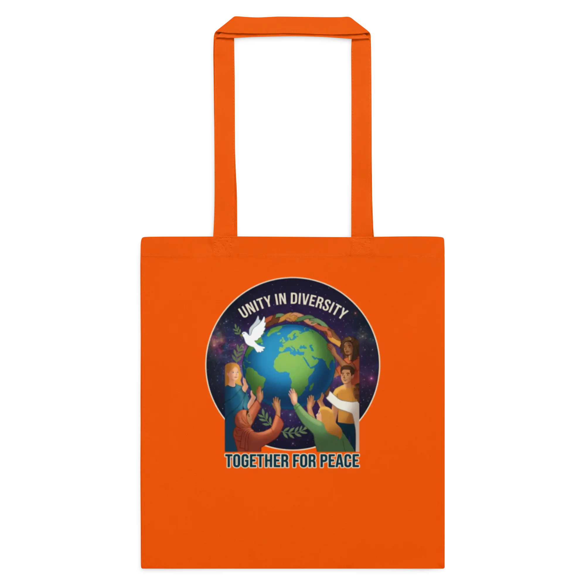 Unity in Diversity Cotton color tote bag