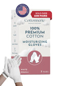 Cottonnerie 7 Pairs Cotton Gloves for Dry Hands — Overnight Moisturizing Sleep Gloves (XS–XL)