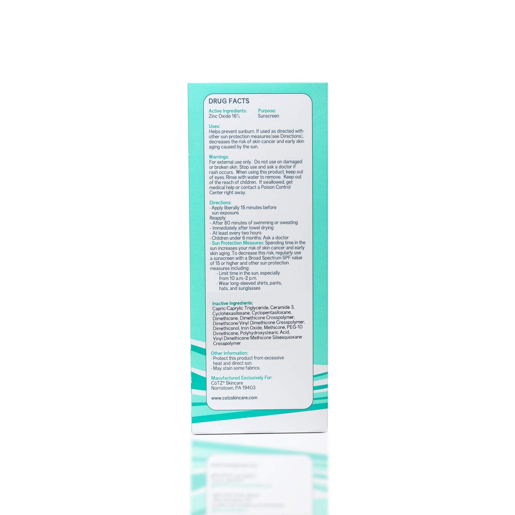 CoTZ Face Moisture Lightly Tinted Mineral Sunscreen SPF 35 – 1.5 oz | Sheer Tint Primer, Reef-Friendly