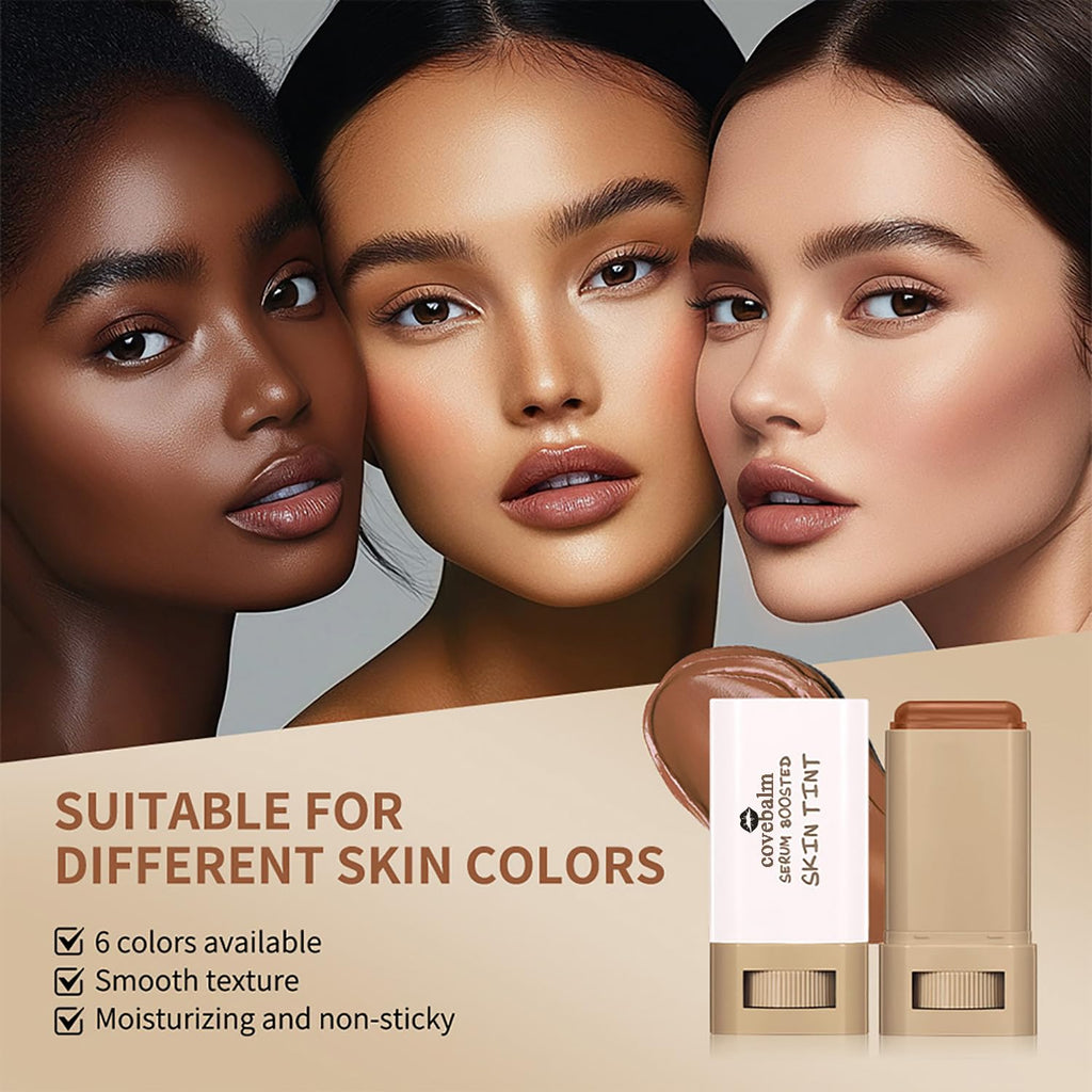 Covebalm Beauty Skin Tint (#03) – Serum-Boosted Foundation Stick for Rich Hydration & Buildable Coverage