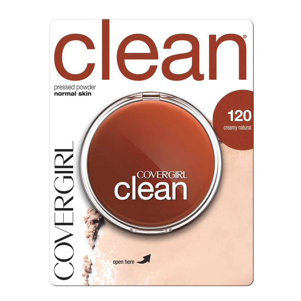 CoverGirl Clean Pressed Powder N120 – Creamy Natural (N) | Shine-Free, Non-Comedogenic