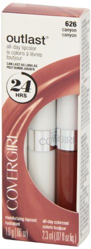 CoverGirl Outlast All Day Two Step Lipcolor – Canyon 626 (0.13 oz) | Long-Wear Lipcolor