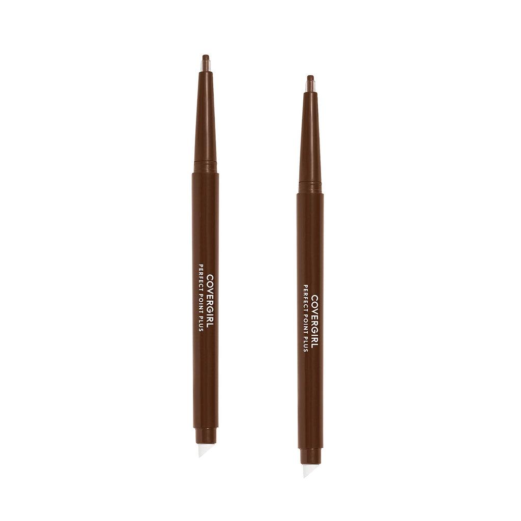 COVERGIRL Perfect Point Plus Eyeliner Pencil Espresso – Dual Pack, Self-Sharpening, Long-Lasting Definition