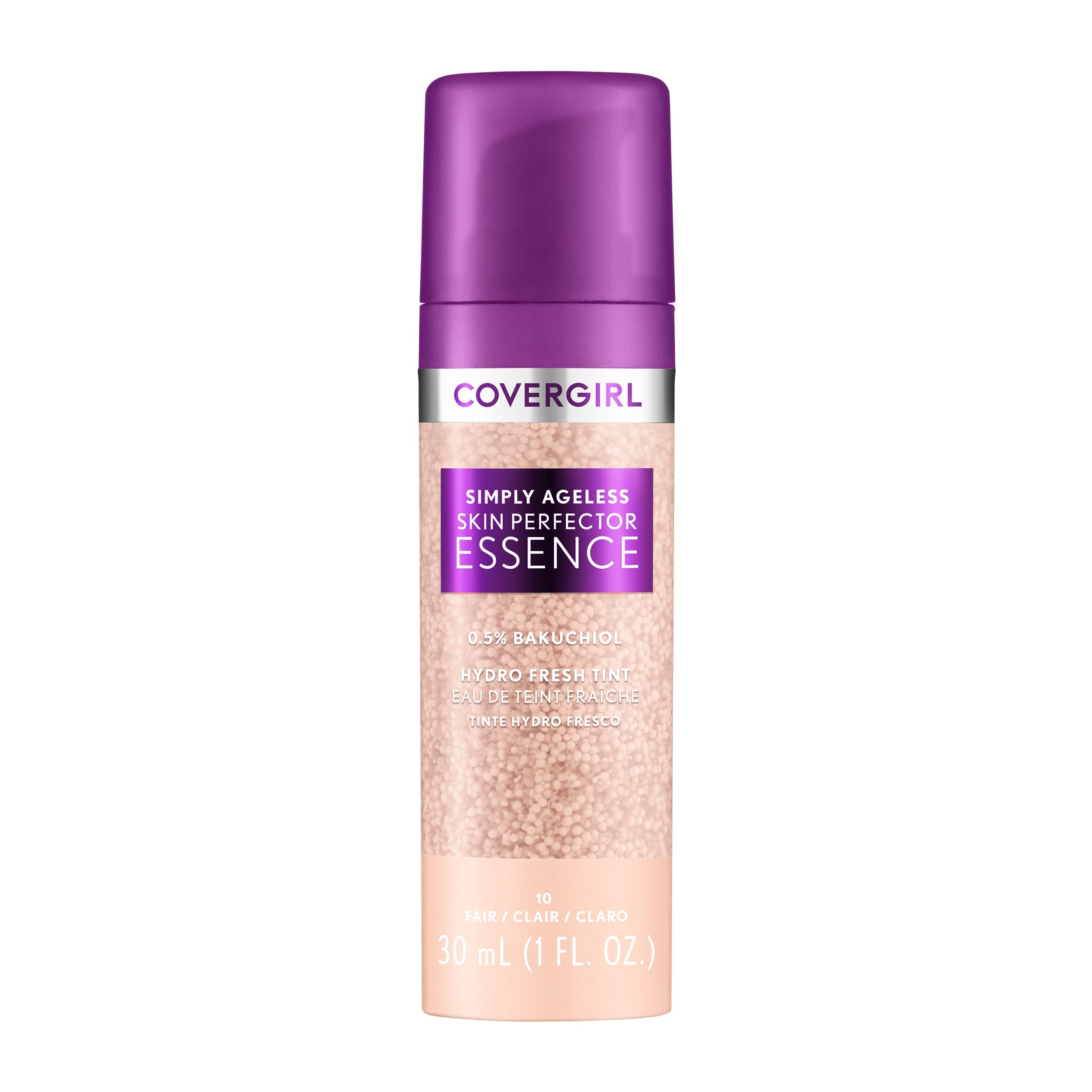 Covergirl Simply Ageless Skin Perfector Essence Foundation, 10 Fair – Sheer Tint, Vegan