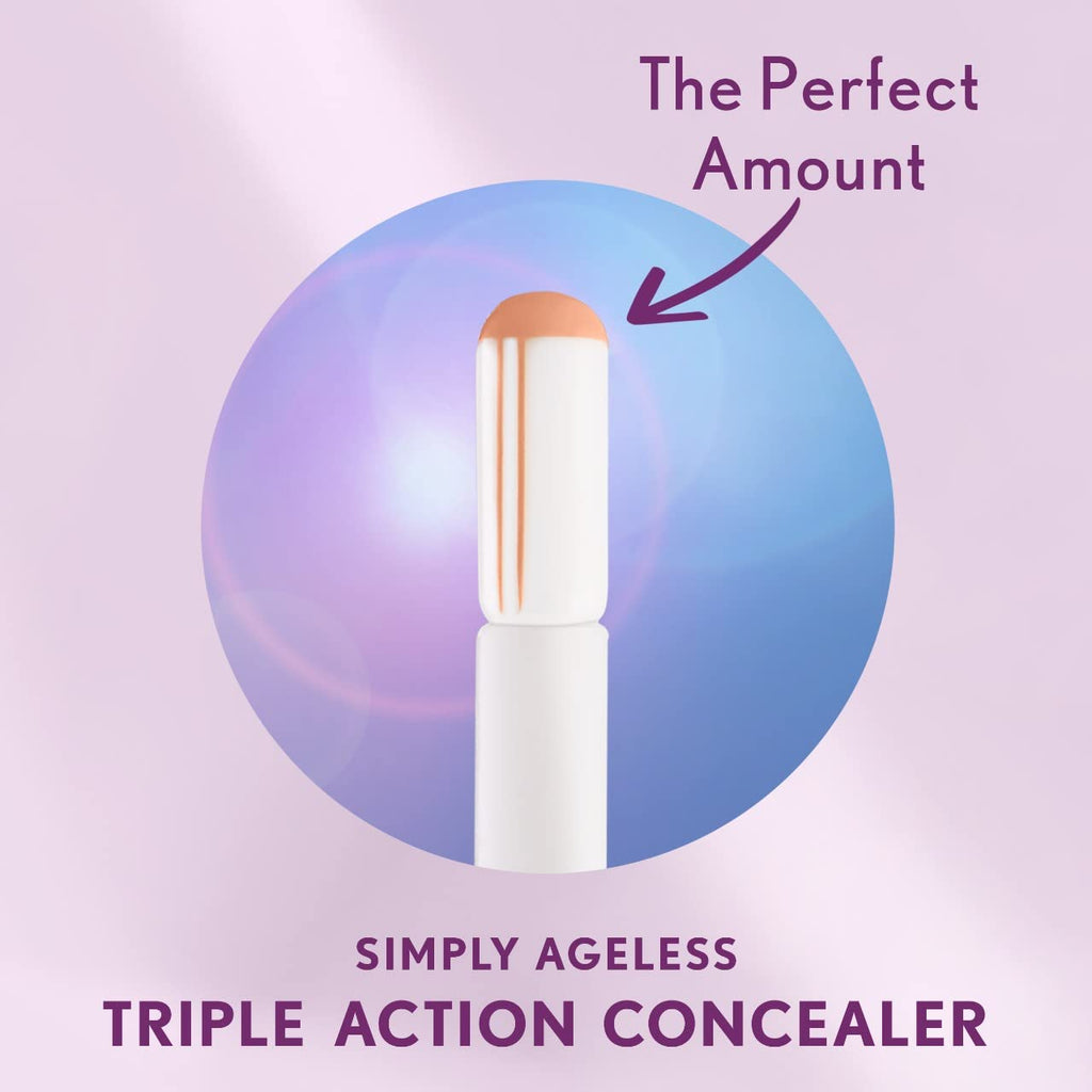 COVERGIRL Simply Ageless Triple Action Concealer – Warm Beige | Hydrating, Lightweight Under-Eye Coverage