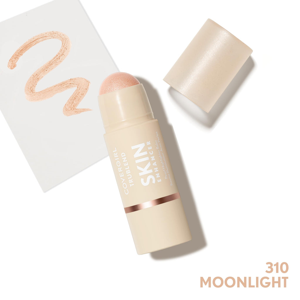 CoverGirl Trublend Skin Enhancer Highlighter Balm Stick Moonlight – Vegan, Easy Glide, 0.21oz