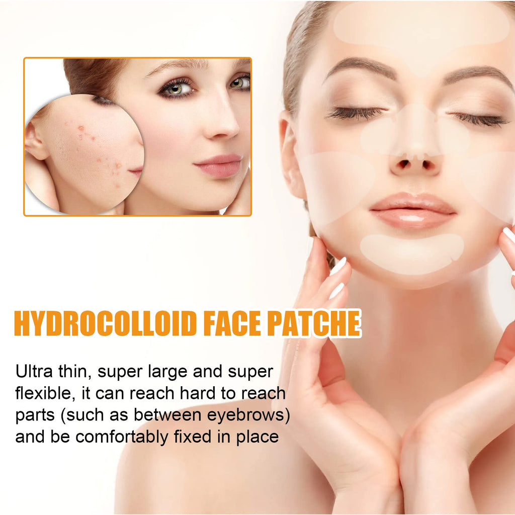 Coweroay 20PCS Hydrocolloid Acne Patches – Full-Face Spot Coverage