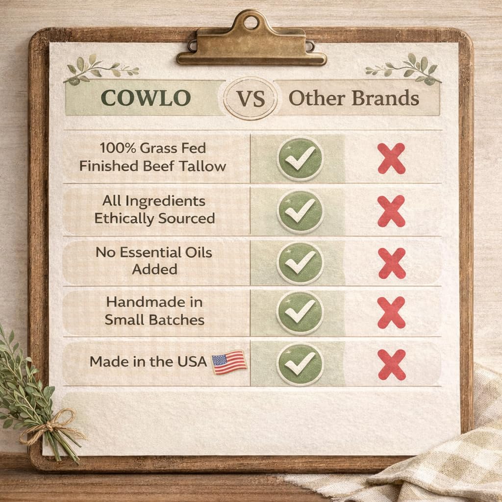 Cowlo Whipped Tallow Balm & Body Butter – Grass-Fed, Calendula & Frankincense, 2 oz