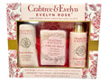 Crabtree & Evelyn Evelyn Rose Gift Set – Hand Therapy, Bar Soap & Body Mist (Full Size)