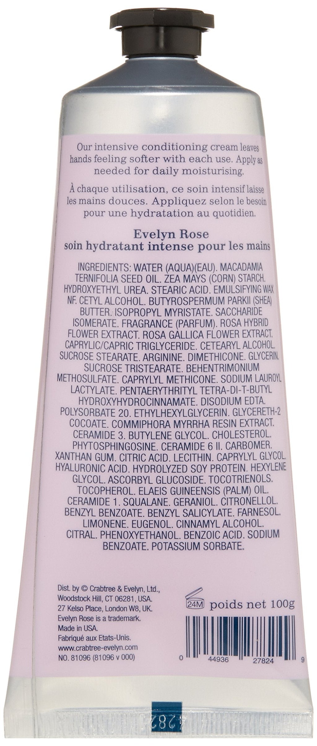 Crabtree & Evelyn Evelyn Rose Ultra-Moisturising Hand Therapy 3.5 oz