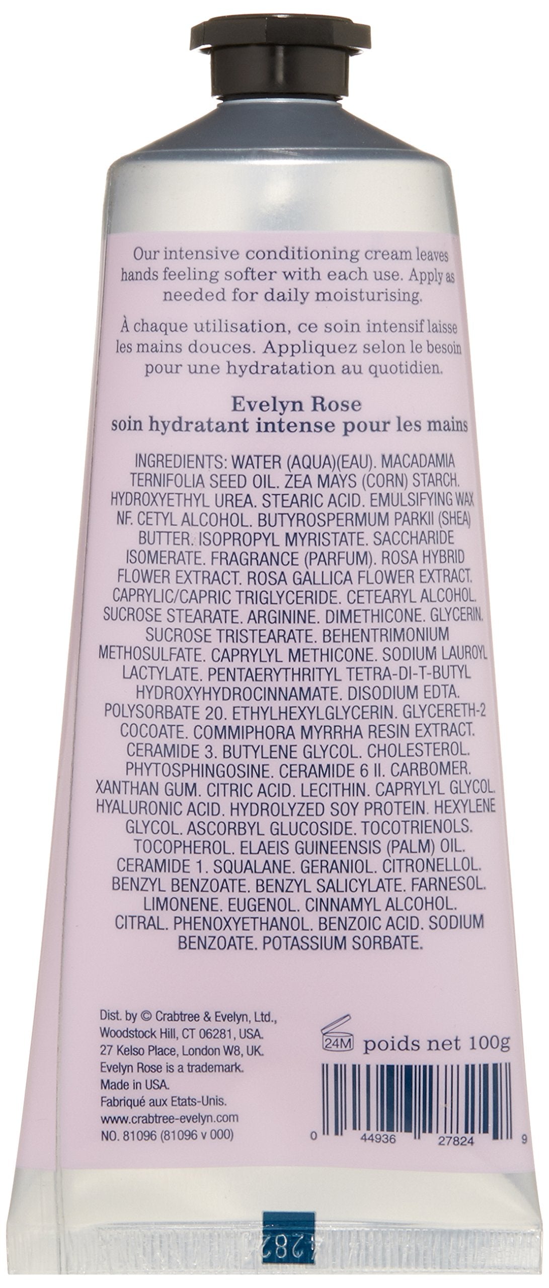 Crabtree & Evelyn Evelyn Rose Ultra-Moisturising Hand Therapy 3.5 oz