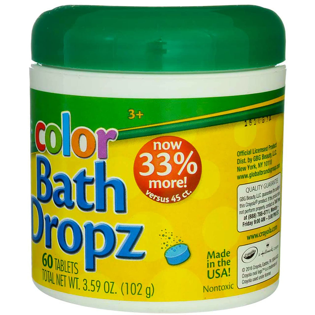 Crayola Color Bath Dropz 60 Tablets (4-Pack) – Color Bath Time Fun