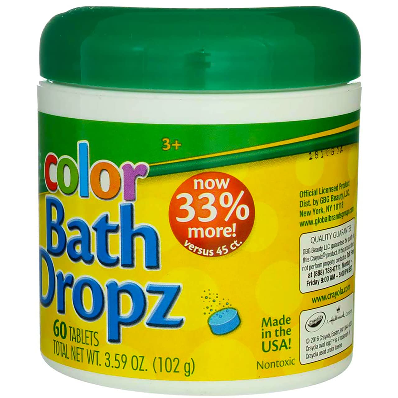 Crayola Color Bath Dropz 60 Tablets (4-Pack) – Color Bath Time Fun